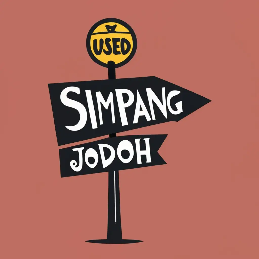 LOGO-Design-For-Simpang-Jodoh-Events-Vibrant-and-Playful-Sign-Post-with-Soulmate-Typography