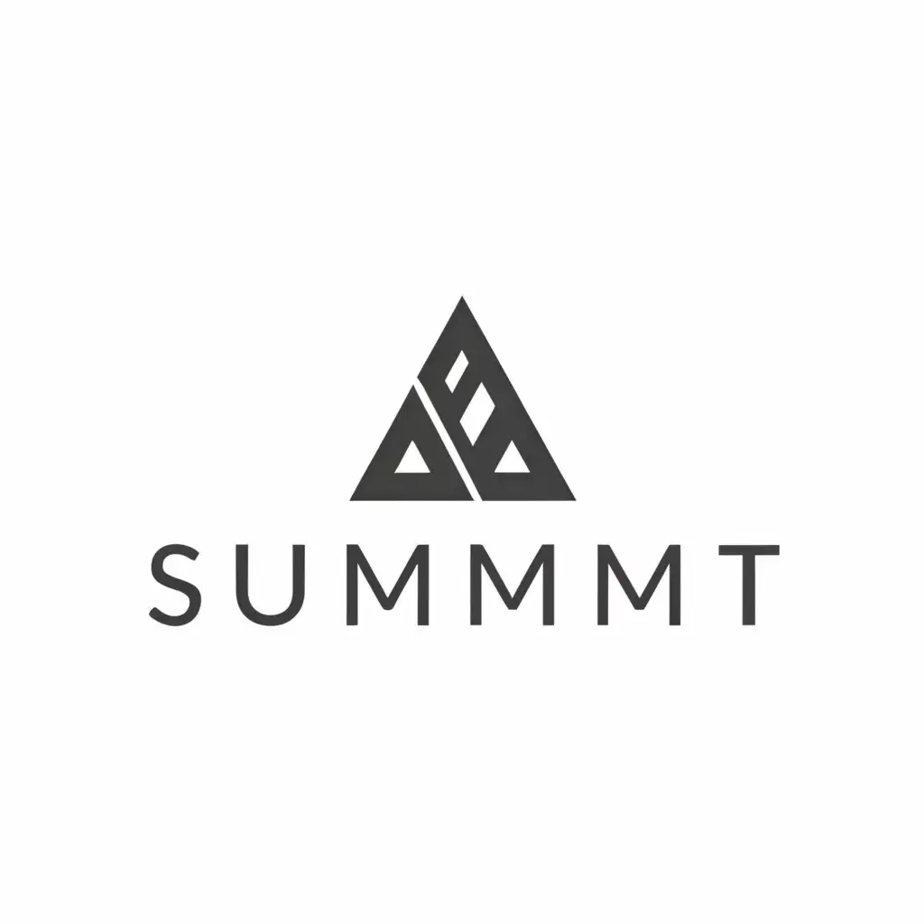 a logo design,with the text 'Summit', main symbol:Abstract shape,Minimalistic,clear background