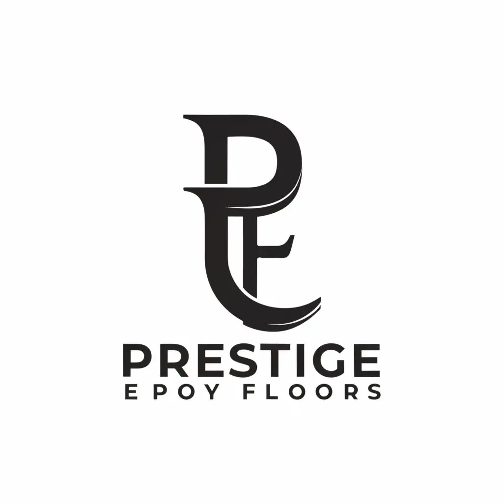 a logo design,with the text "Prestige Epoxy Floors Logo Design", main symbol:I have an exciting opportunity for talented logo designers. I'm seeking a professional, who is able to interpret my epoxy flooring company's brand into a modern, simple and elegant logo.

Requirements:

- The company's name, Prestige Epoxy Floors, should be incorporated into the logo.
- Although there isn't a pre-determined colour scheme, consideration of the company's field and prestige should guide your choice.
- While there are no specific concepts in mind, being open to offer suggestions based on your professional judgement is key.


Looking forward to working with the inspired, the innovative and the creative.,Minimalistic,clear background