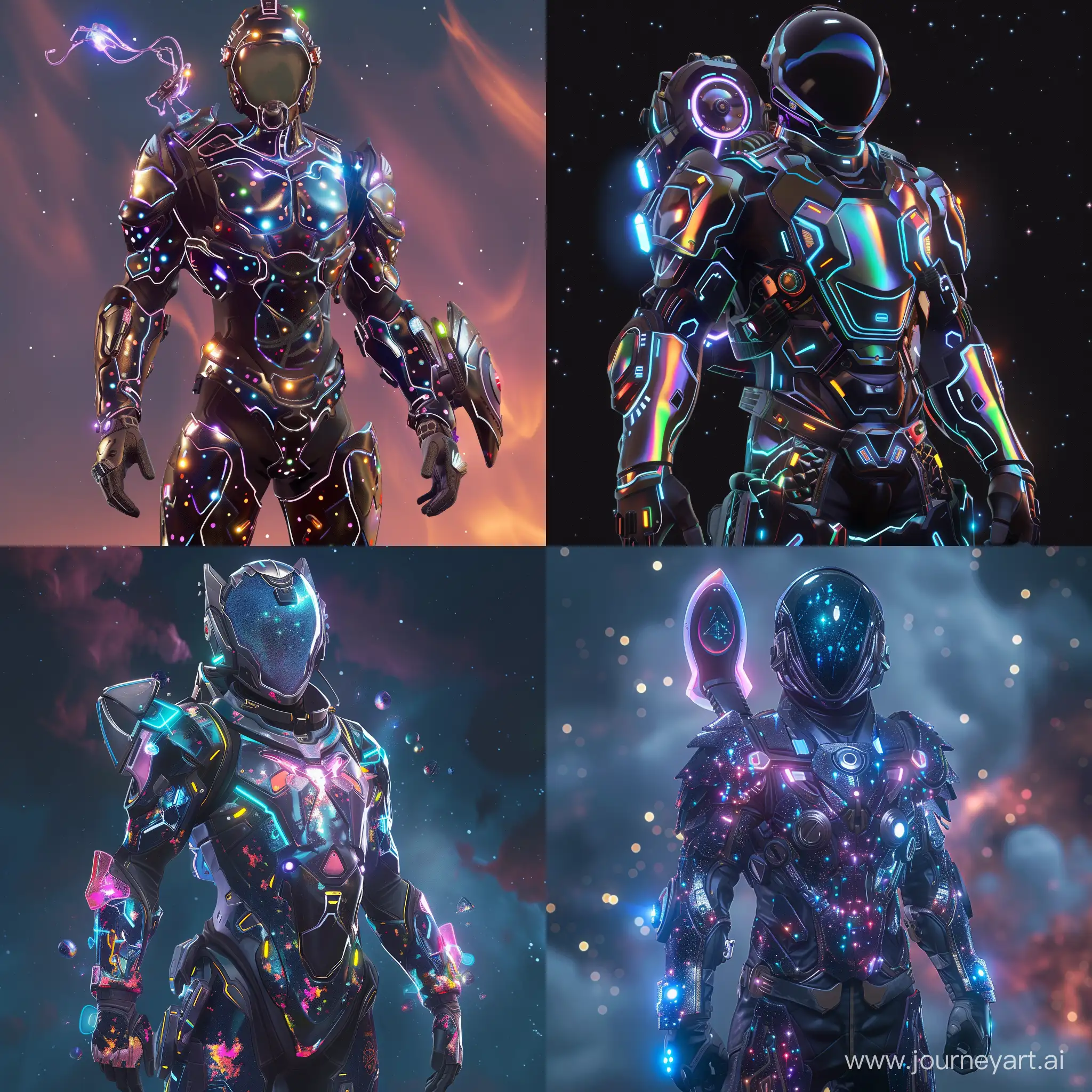 Introducing "Galactic Guardian" – a sleek, futuristic warrior adorned in cosmic armor with holographic accents. Ready to defend the galaxy, this skin comes equipped with a pulsating energy blade harvesting tool and a cosmic shield back bling. Will you conquer the island with interstellar style?