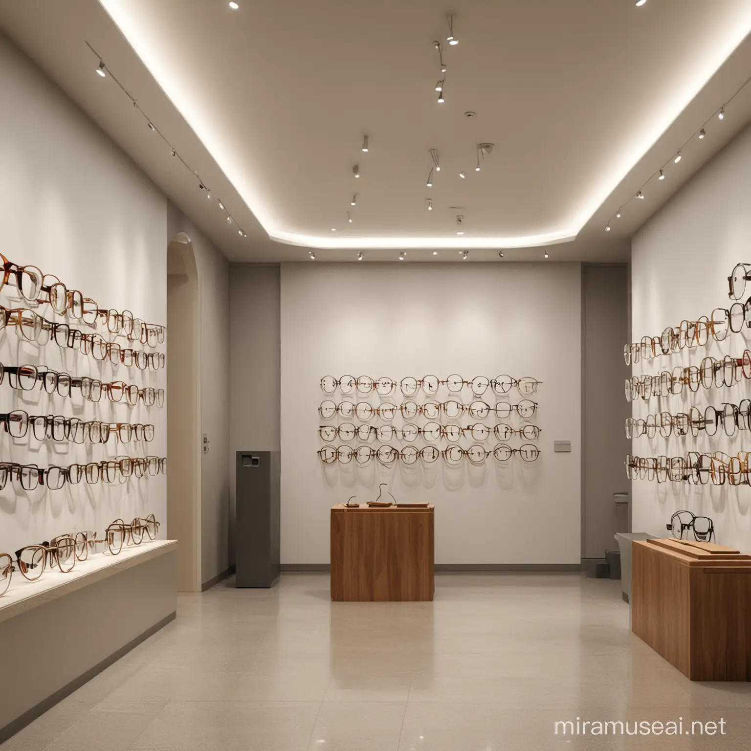 Innovative Eyeglasses Museum Lobby Design Featuring Interactive Displays
