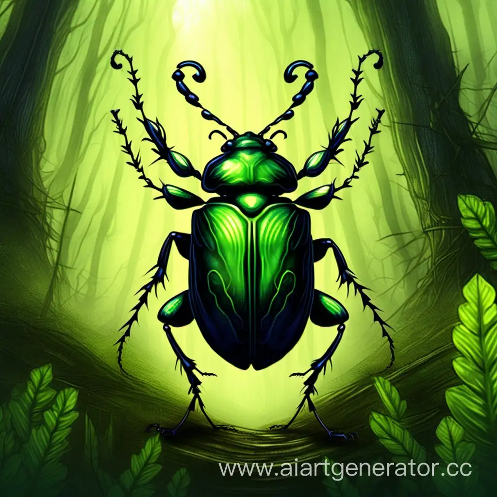 Green-Forest-Beetle-Wanderer-Exploring-Natures-Beauty