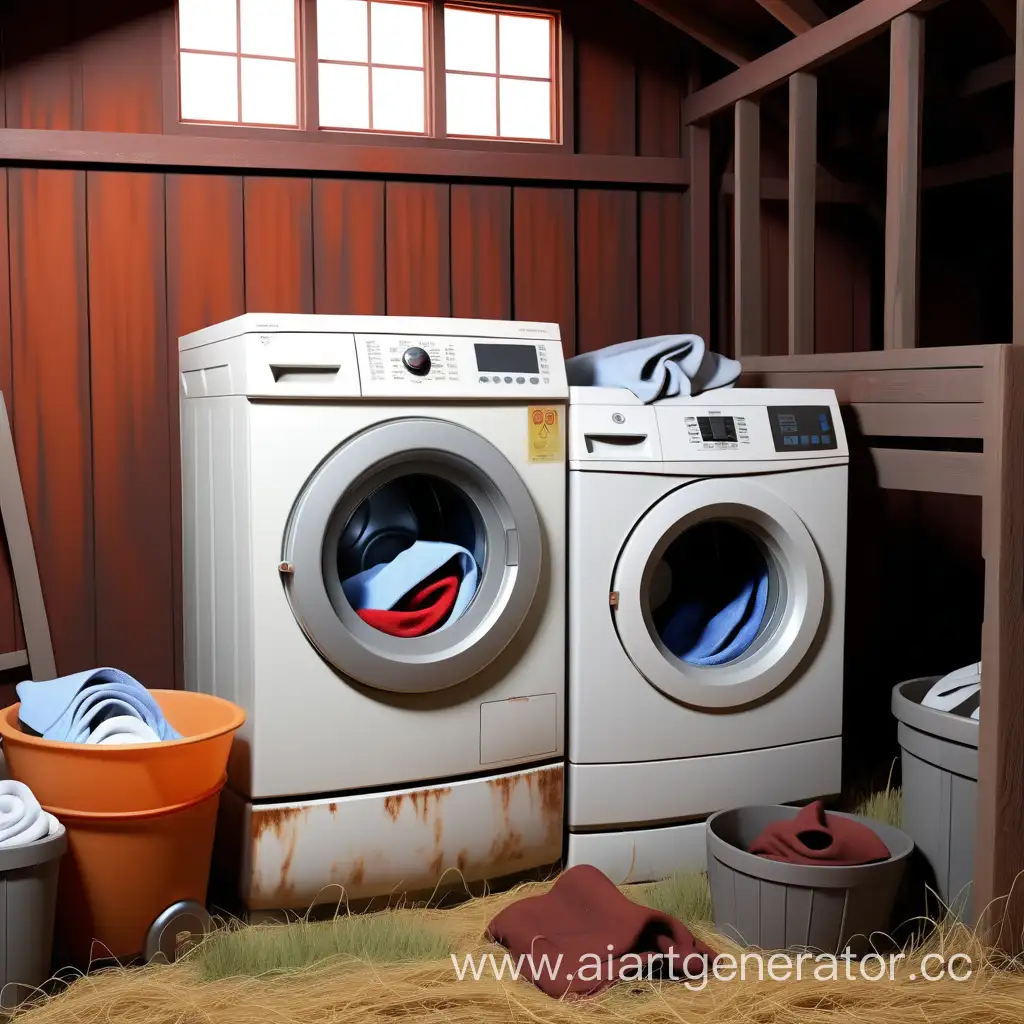 Rusting-Washing-Machine-in-Barn