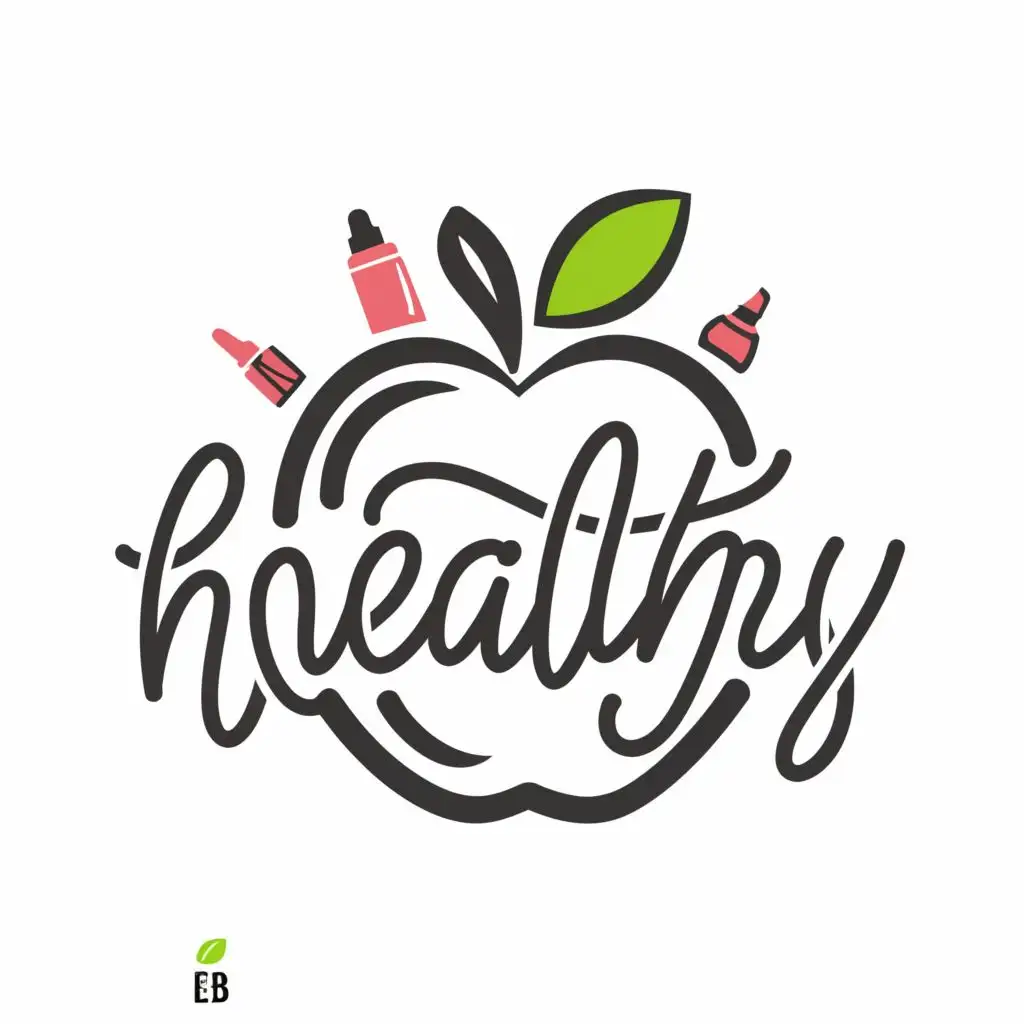 a logo design,with the text "HEALTHY", main symbol:apple,Moderate,be used in Beauty Spa industry,clear background