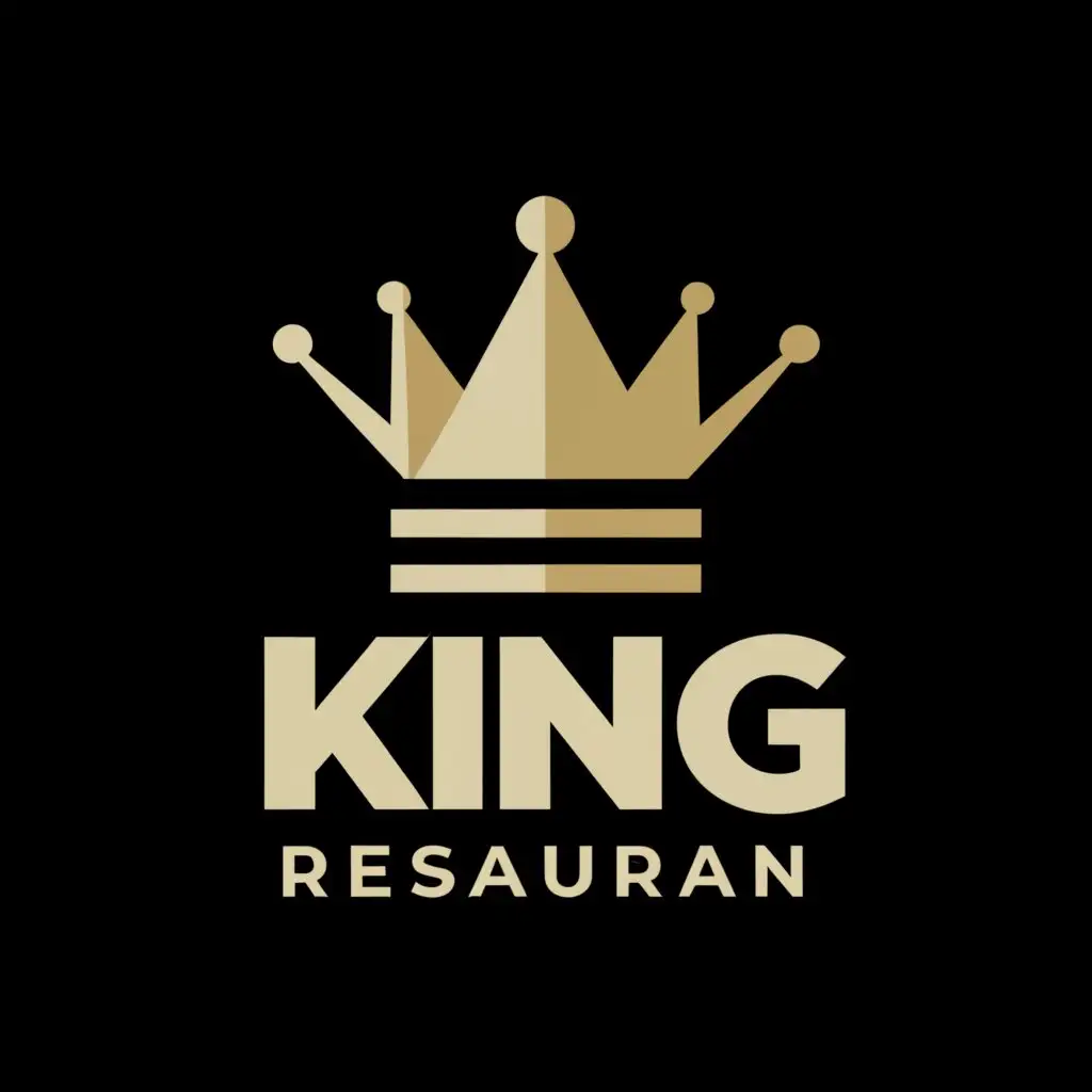a logo design,with the text "KING RESTAURANT", main symbol:Crown,Moderate,clear background