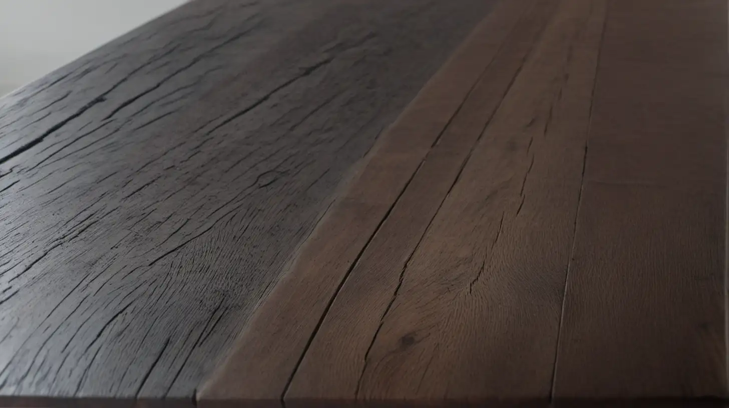 wood table. close up