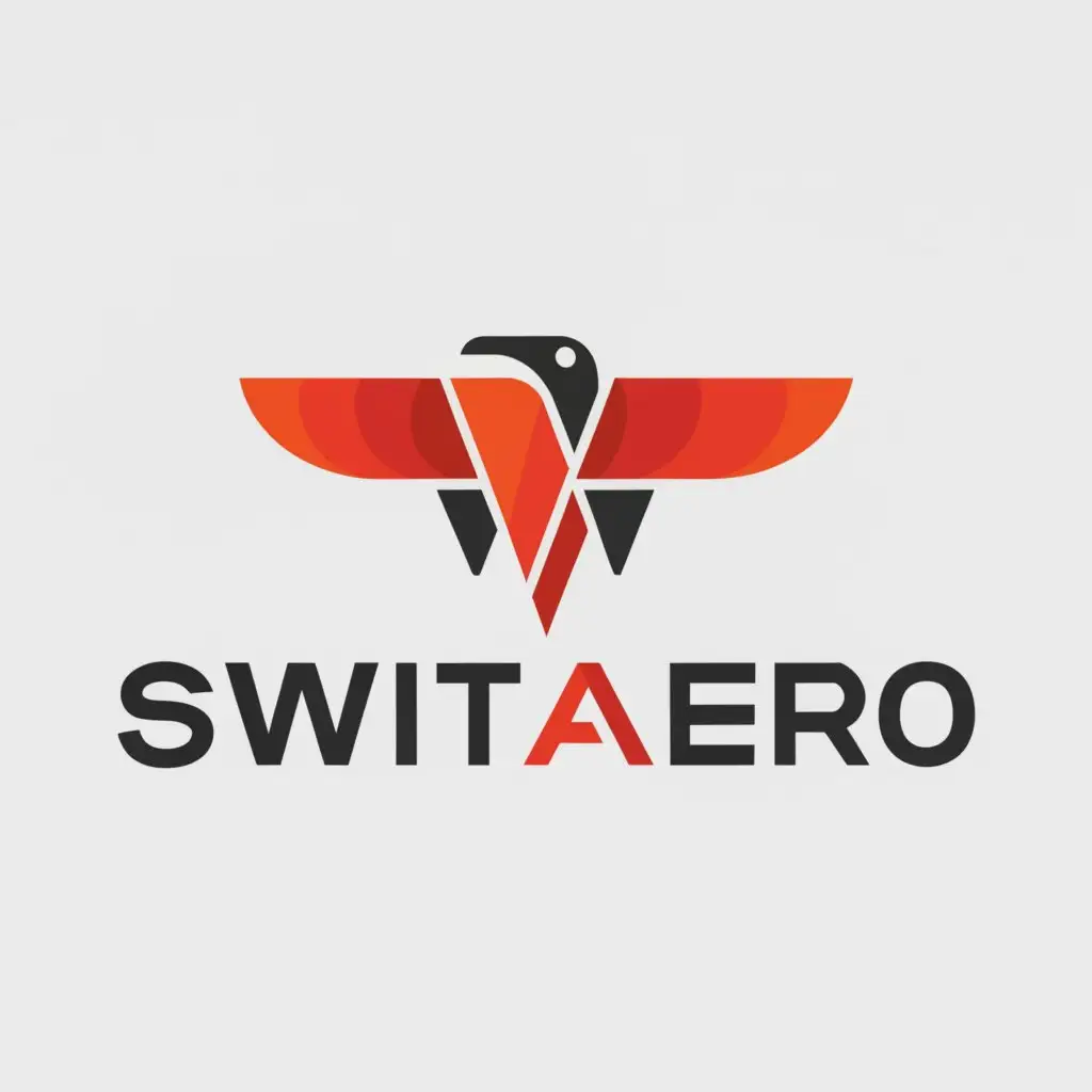 a logo design,with the text "SwitzAero", main symbol:airlines logo from Switzerland,Minimalistic,be used in Travel industry,clear background