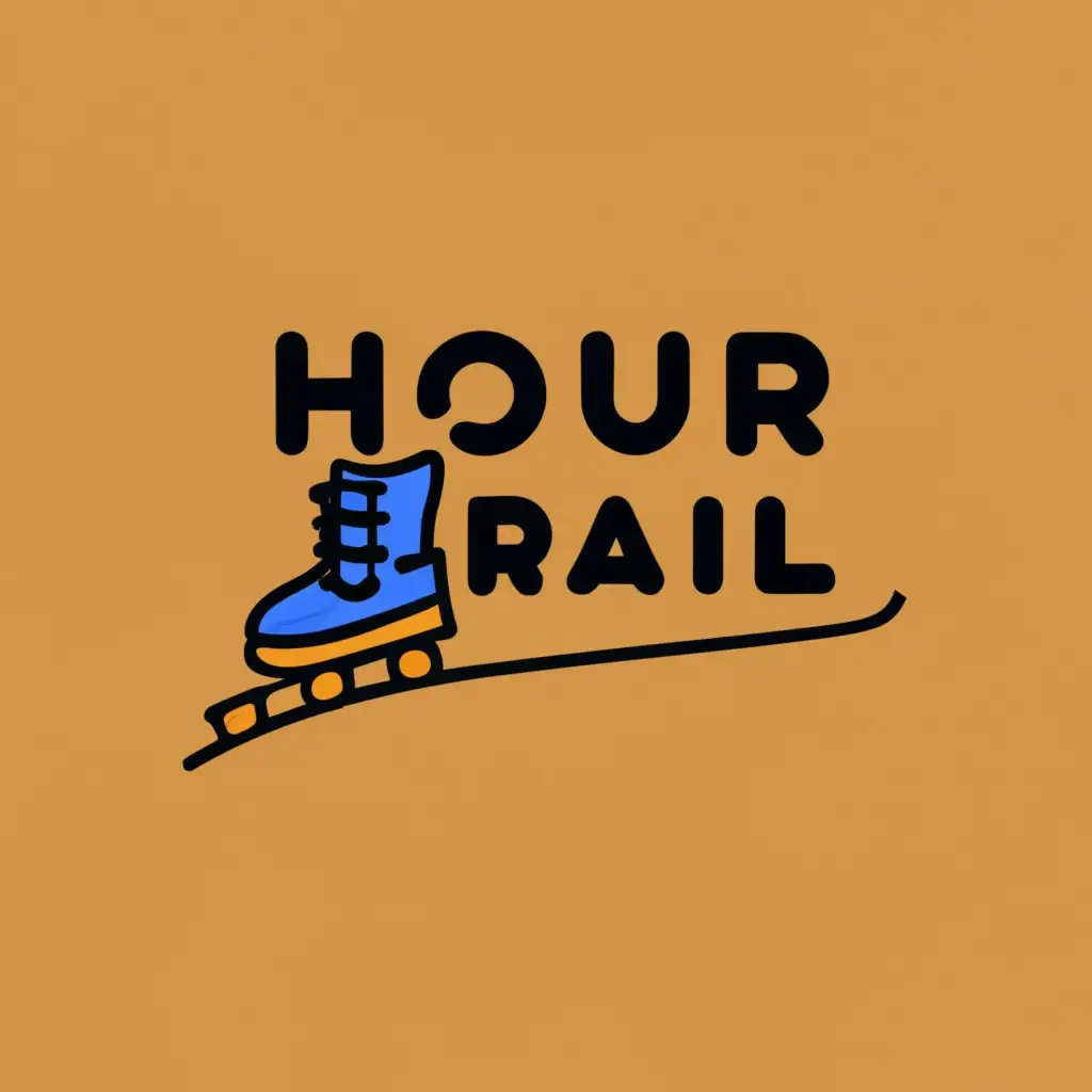 logo, Boots and traintrack, with the text "HourTrail", typography, be used in Retail industry