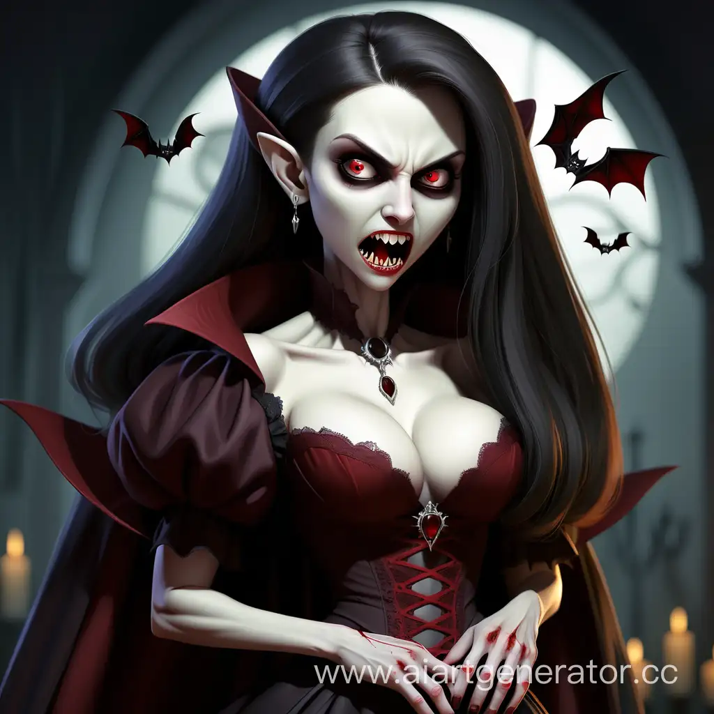 Elegant-Wife-Vampire-in-Moonlit-Garden