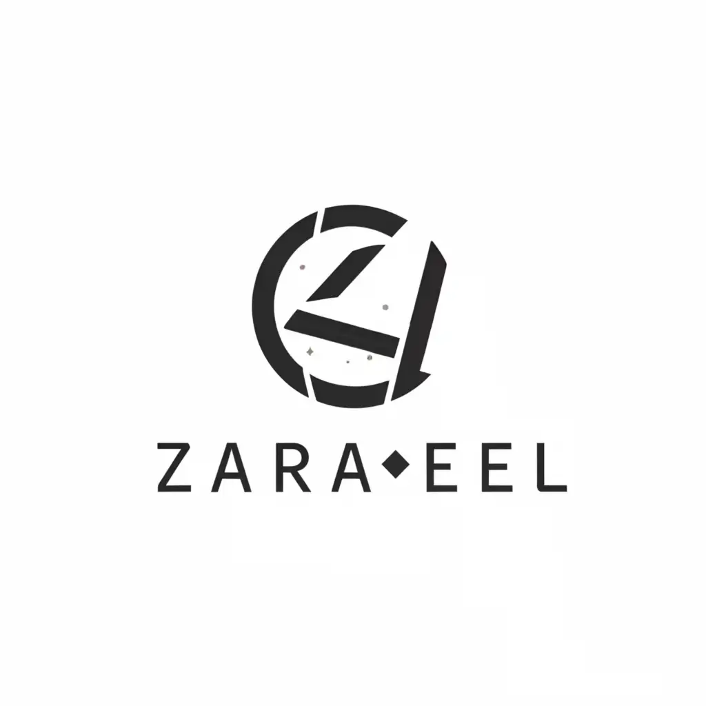 LOGO-Design-For-ZARAEL-Minimalistic-Text-with-Abstract-Symbol