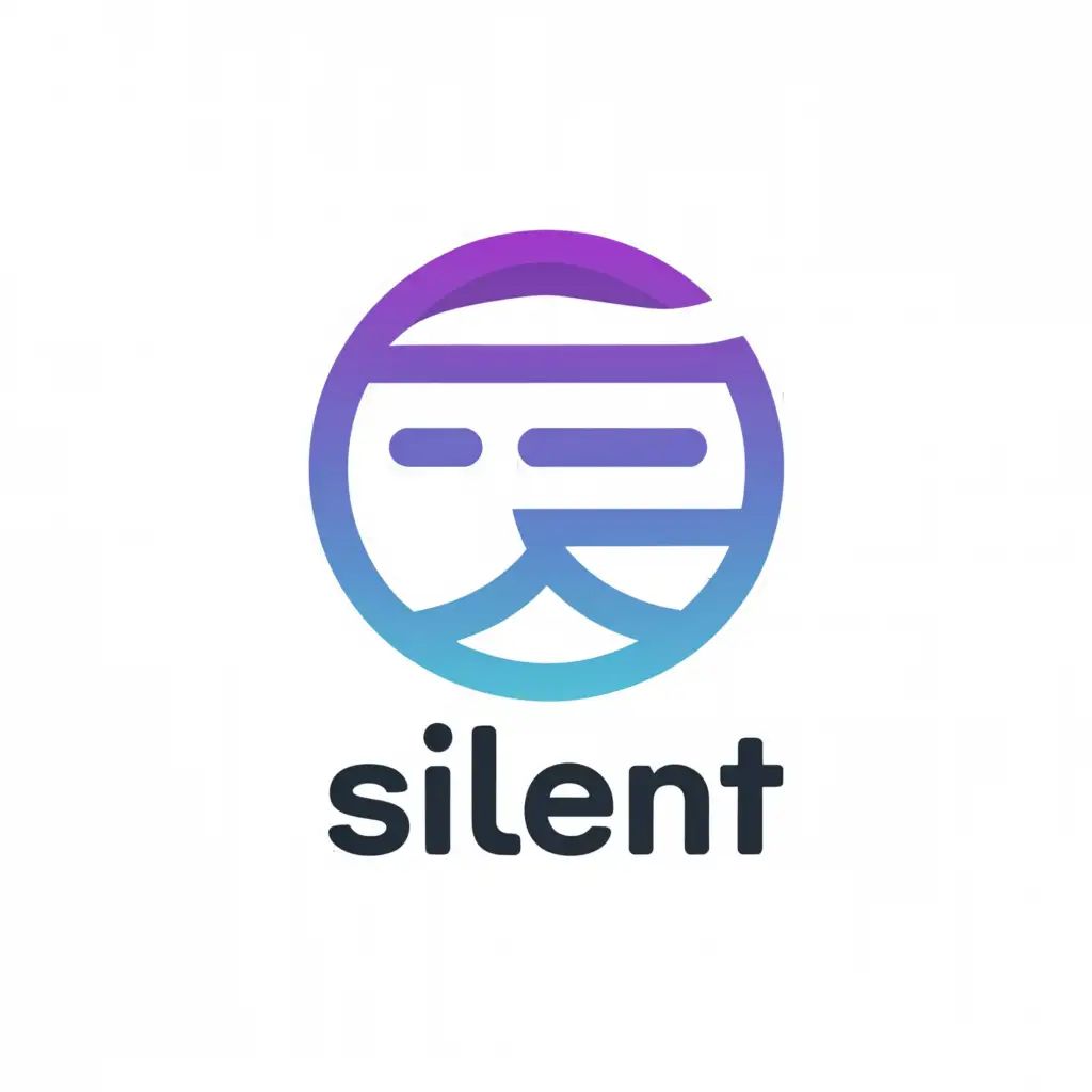 a logo design,with the text "Silent", main symbol:Silent emoticon,Moderate,clear background