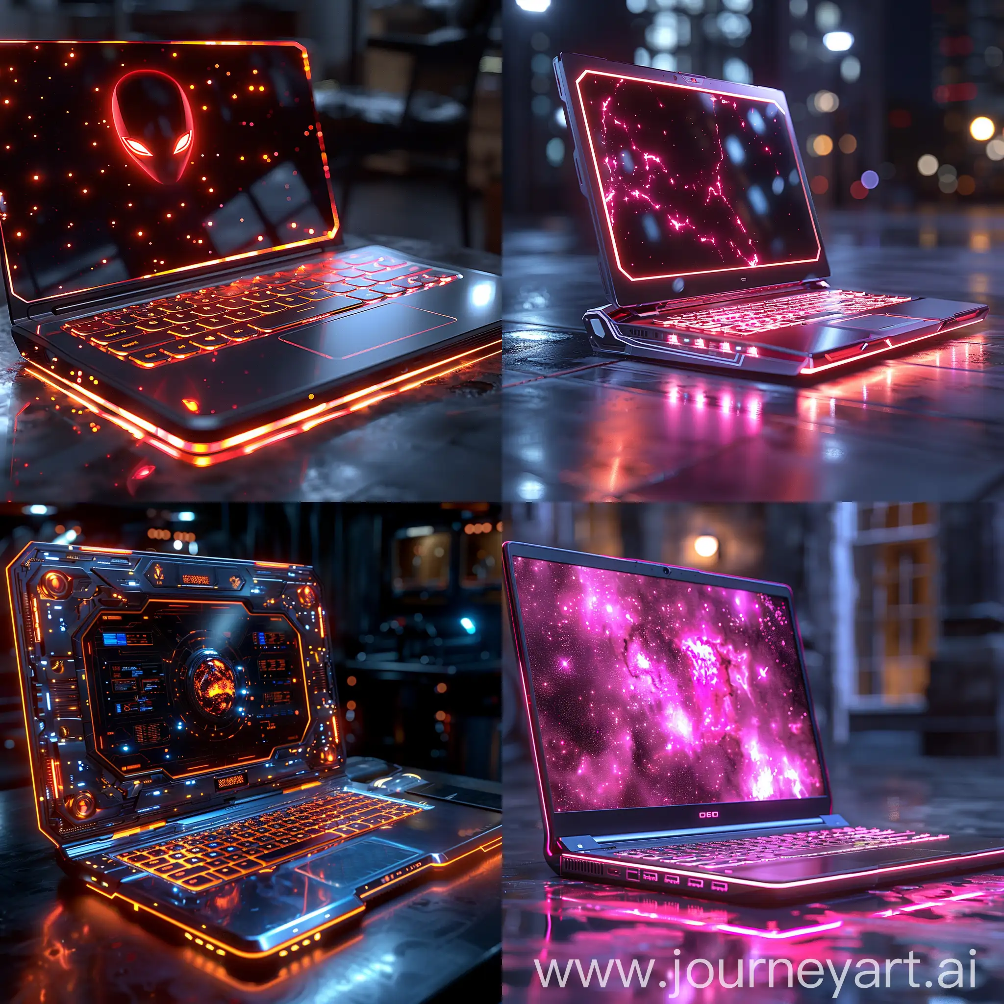 Futuristic laptop, futuristic style, octane render --stylize 1000