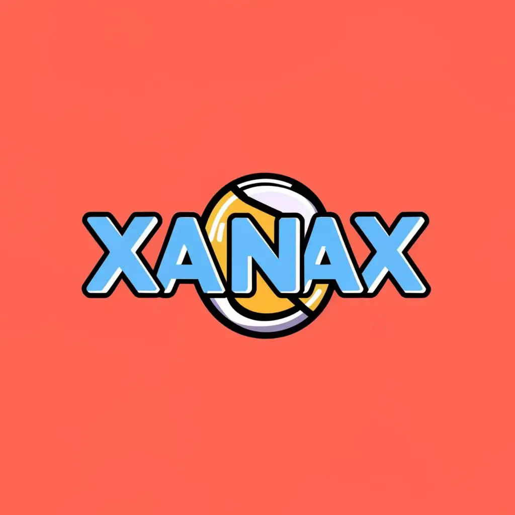 a logo design,with the text "Xannax", main symbol:Crazy pills,Moderate,be used in Legal industry,clear background