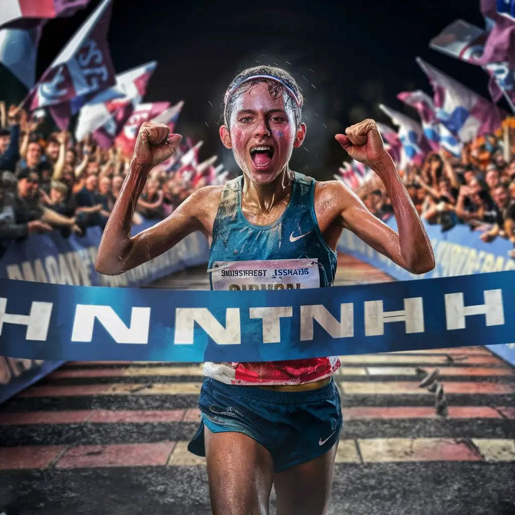 Triumphant-Marathon-Runner-Crossing-Finish-Line