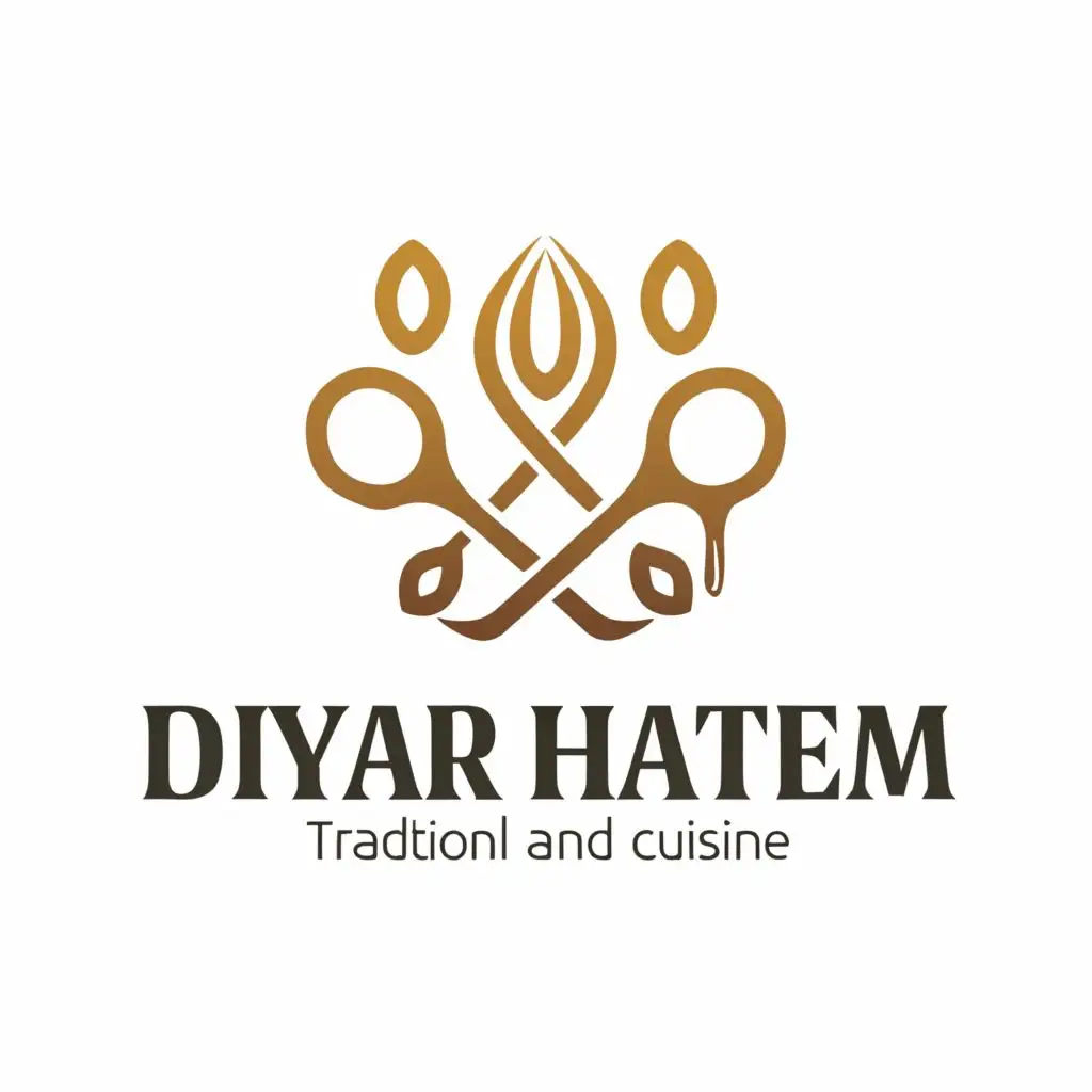 a logo design,with the text "Diyar Hatem", main symbol:icon,complex,be used in Restaurant industry,clear background