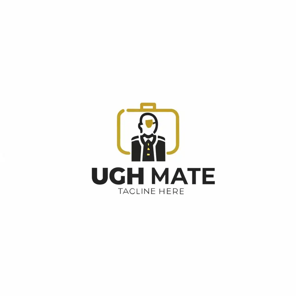 a logo design,with the text "Ugh Mate", main symbol:Business,Minimalistic,be used in Nonprofit industry,clear background