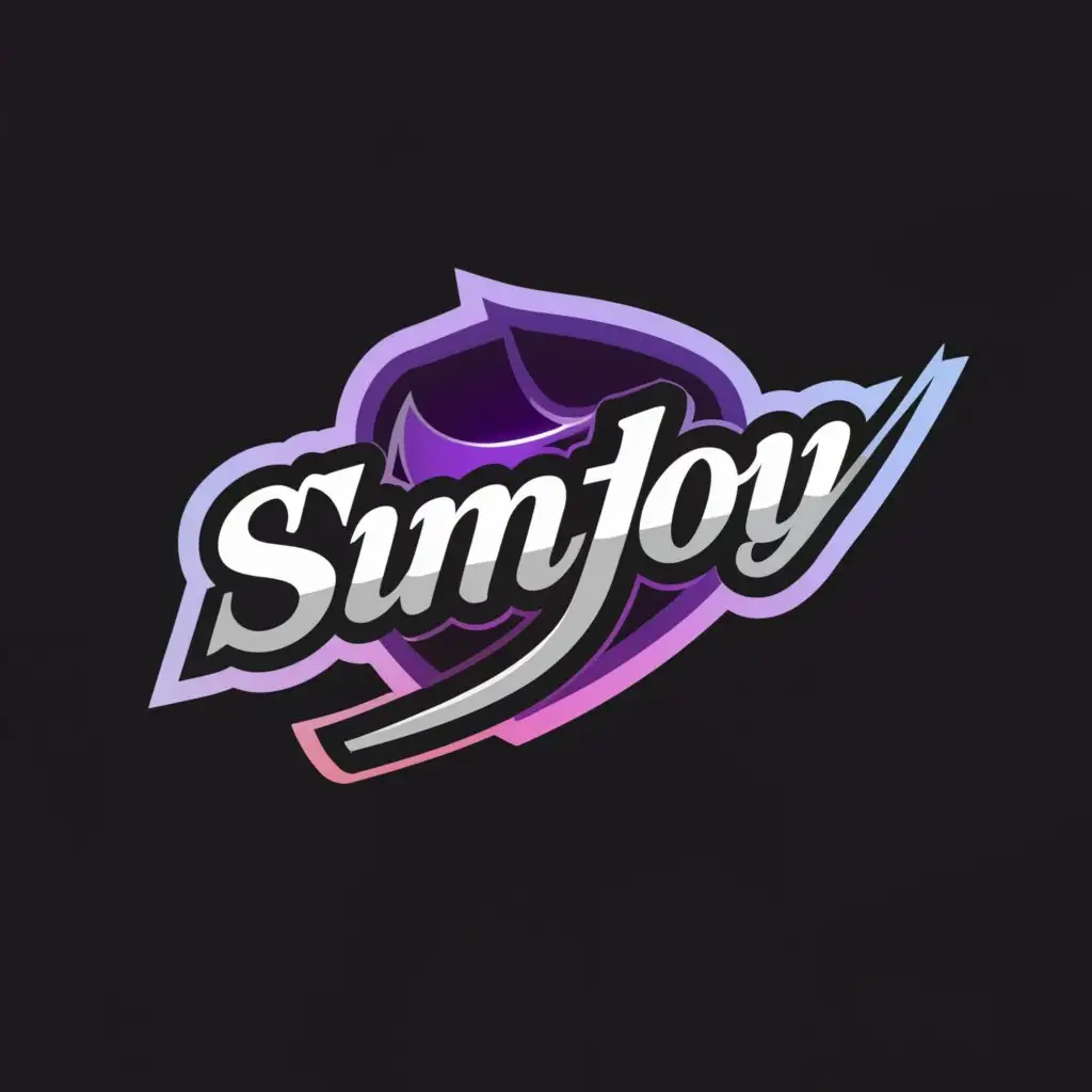 LOGO-Design-For-SIMJOY-Futuristic-Purple-and-Black-Ninja-Symbol