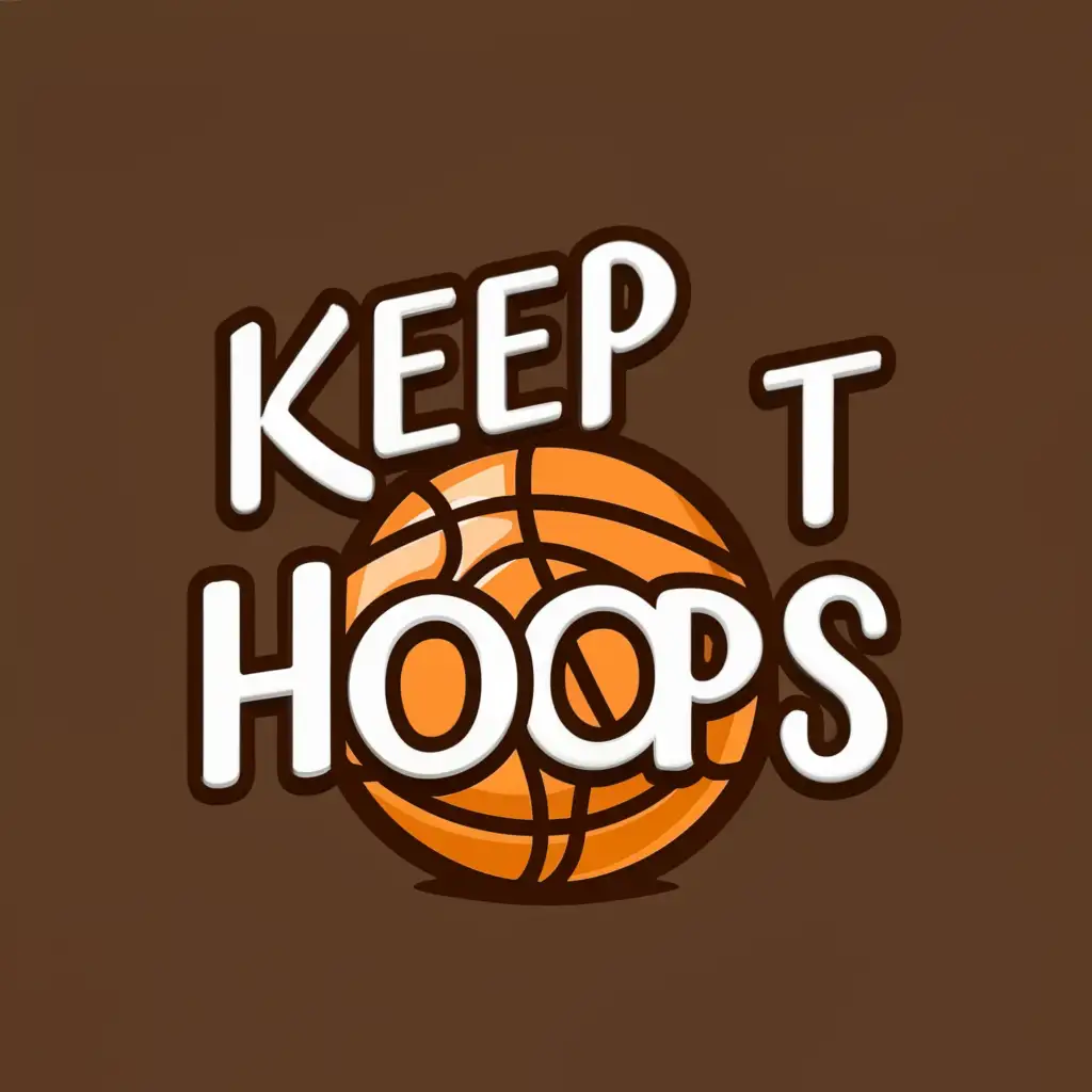 a logo design,with the text "Keep It Hoops", main symbol:Basketball,Moderate,clear background
