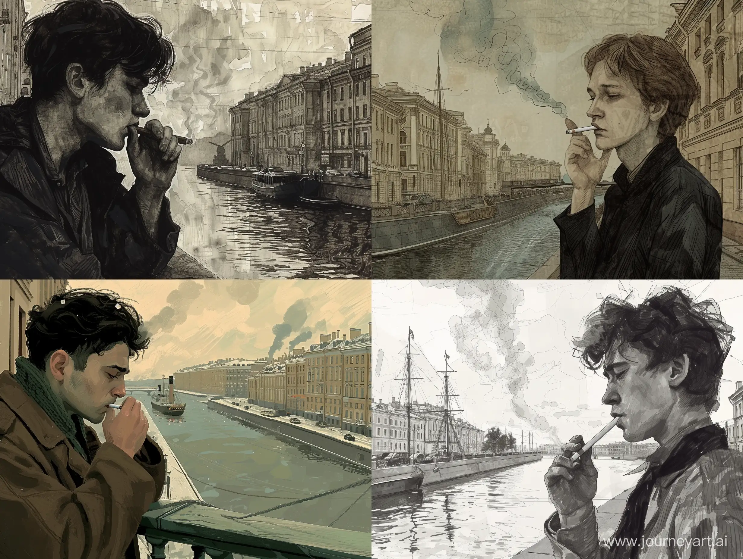 Melancholic-Young-Resident-Smoking-in-19thCentury-St-Petersburg