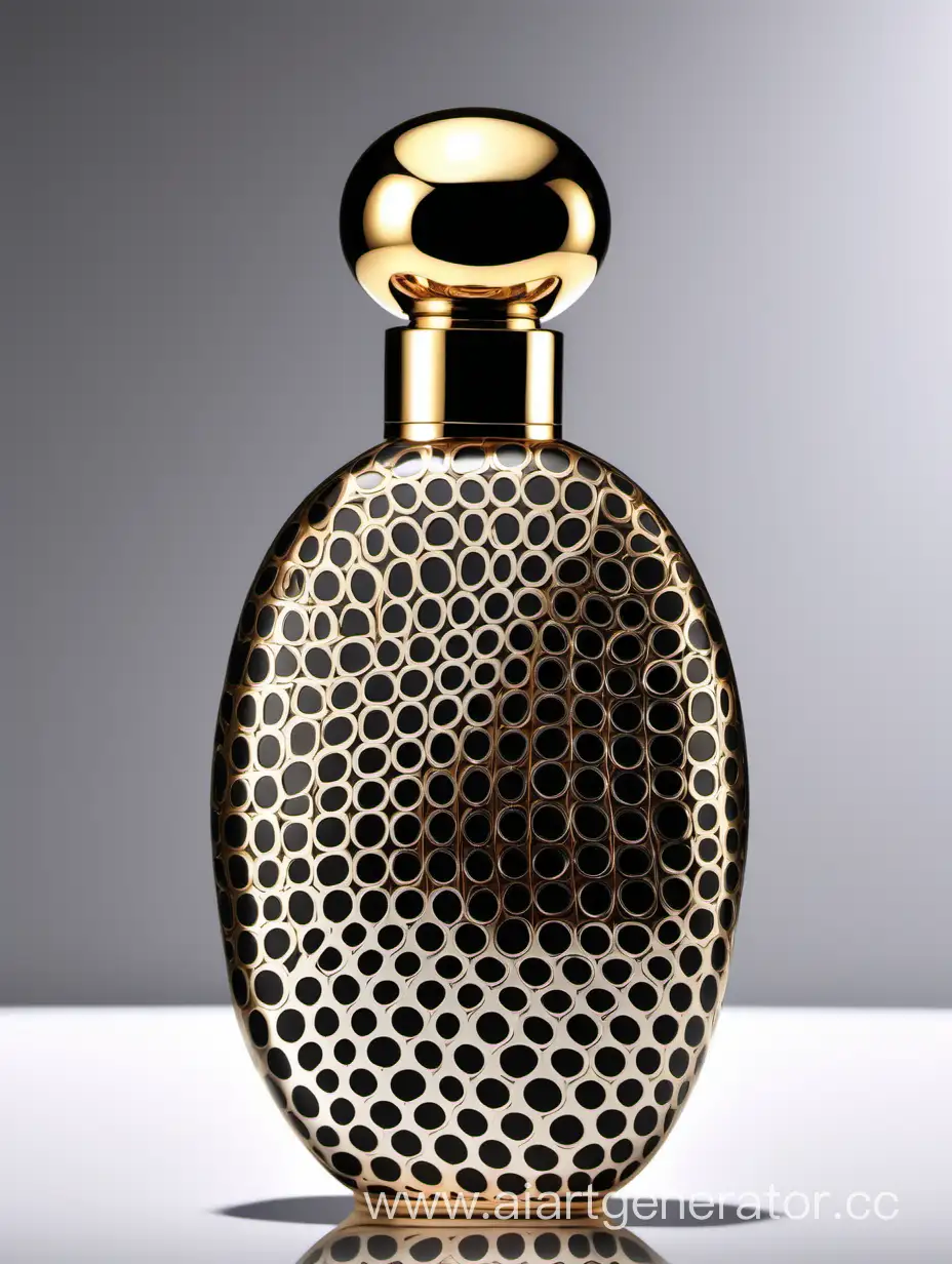 Elegant-Curvilinear-Oval-Luxury-Perfume-Bottle-with-Golden-Circles