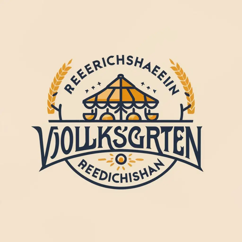 LOGO-Design-for-Volksgarten-Friedrichshain-Lively-Beer-Garden-Restaurant-Emblem-with-Summer-Vibe-and-Weingarten-Touch