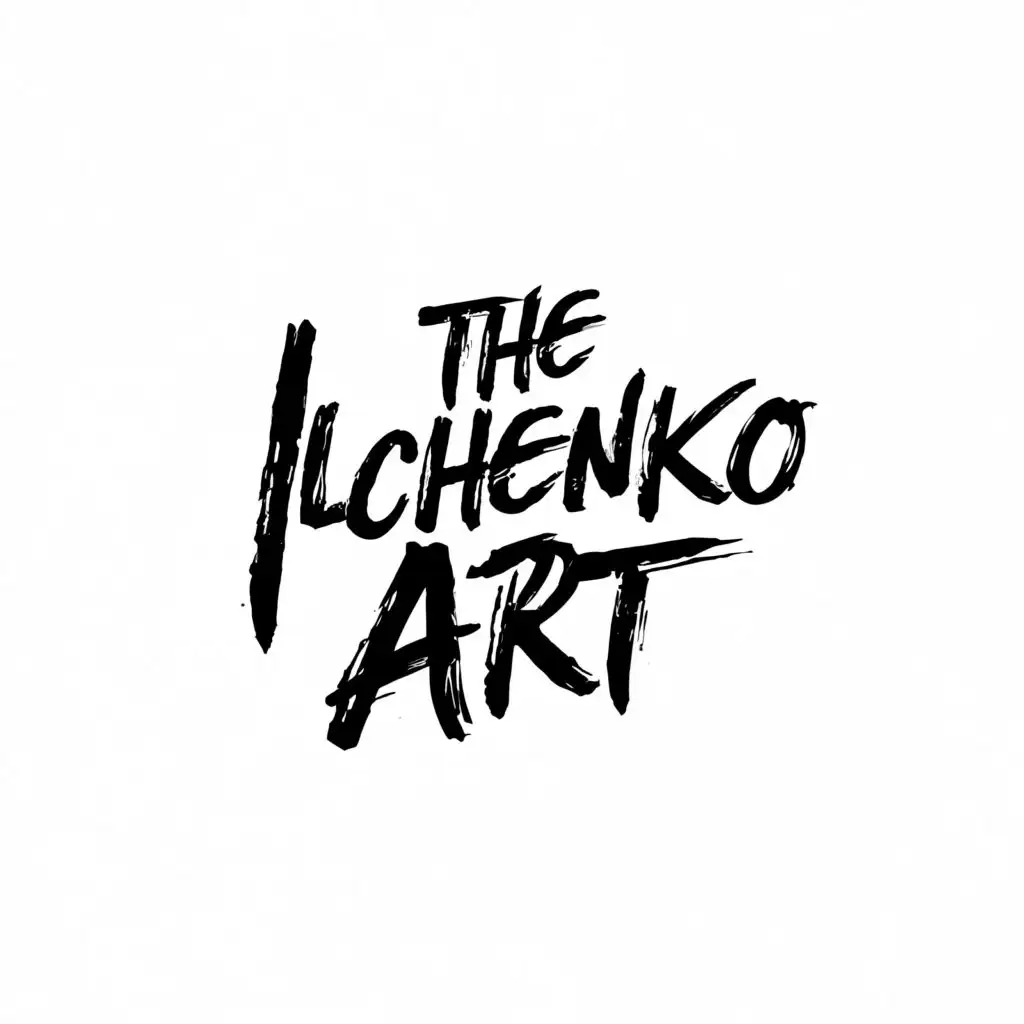 LOGO Design For The Ilchenko Art Bold Grunge Style Typography on White ...