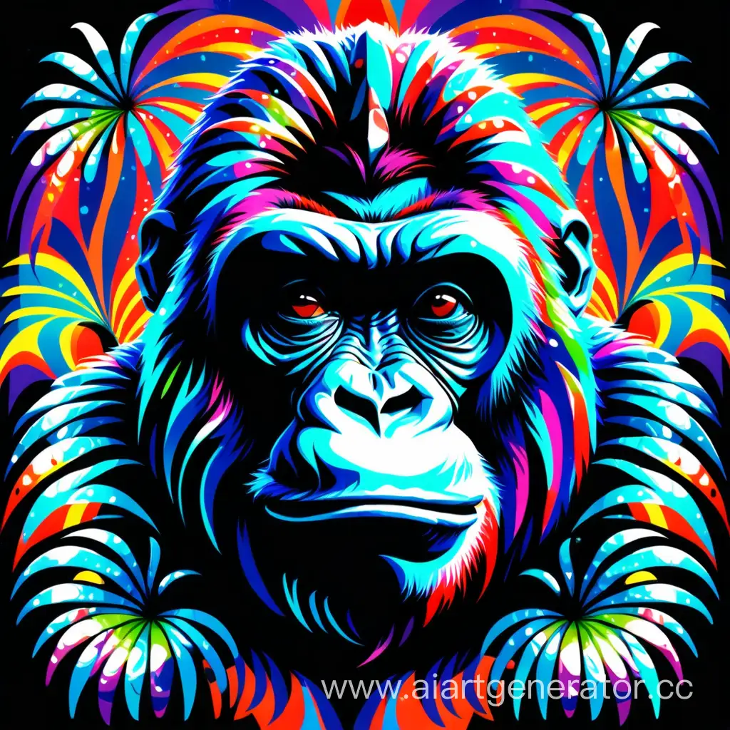 Psychedelic-Gorilla-Artwork