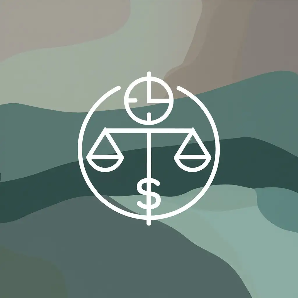 Minimalist image containing a symbol that combines the concepts of time attention and money