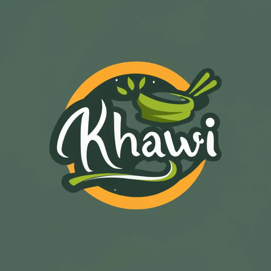 logo, Food related, with the text "KHAWI Food products", typography, be used in Restaurant industry