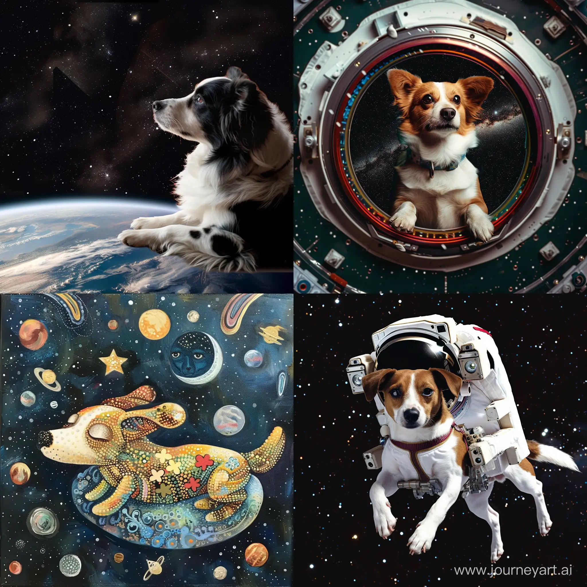 Adventurous-Dog-Floating-in-Space