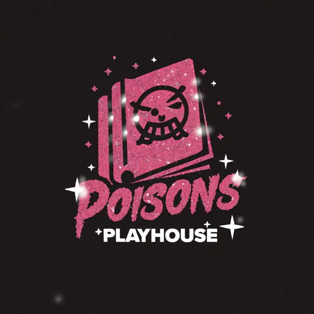 a logo design,with the text "The Poisons Playhouse", main symbol:barbie Pink shiny cute glitter burn book mean girlz,Moderate,be used in Beauty Spa industry,clear background