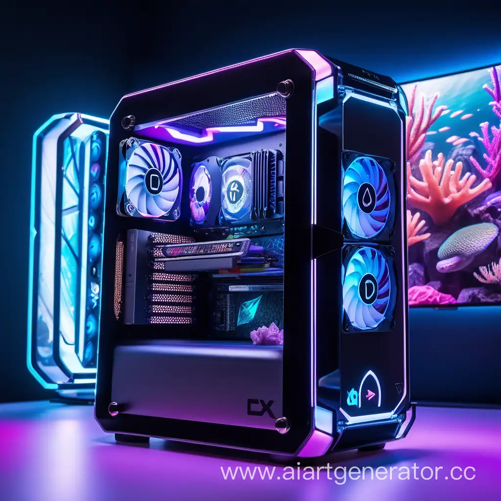 Futuristic-Cyberpunk-Gaming-Experience-with-RTX-4090-Aquarium-PC