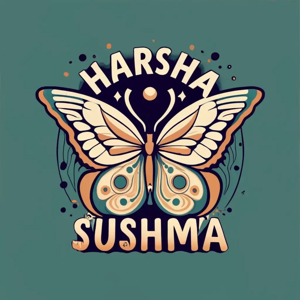 LOGO-Design-For-Harsha-and-Sushma-Elegant-Butterfly-Symbolizing-Growth-and-Transformation-with-Event-Typography