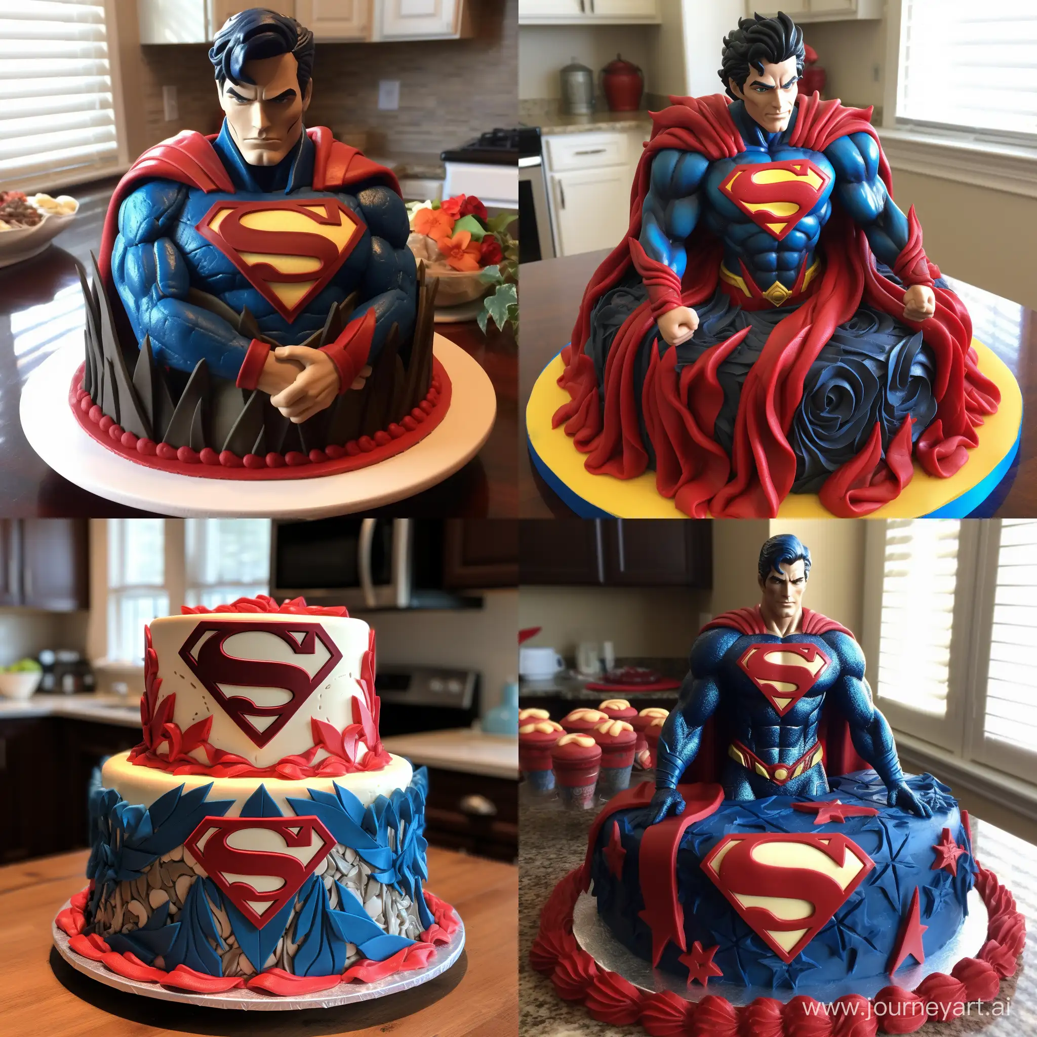 SupermanThemed-Birthday-Cake-Celebration