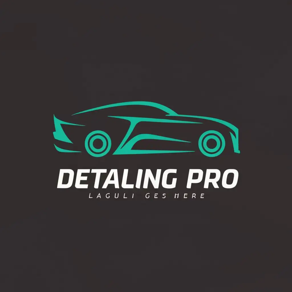 a logo design,with the text "Detailing pro", main symbol:Sports car,Moderate,be used in Automotive industry,clear background