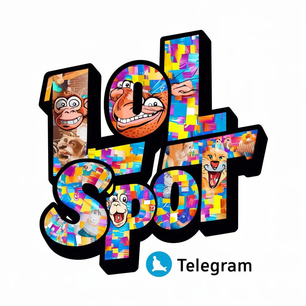 MosaicStyle-Avatar-Depicting-a-Laughing-Dog-for-LOL-Spot-Telegram-Channel