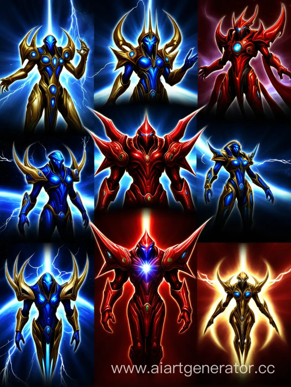 Majestic-Protoss-Archon-Unleashing-Crimson-Energy-Lightning