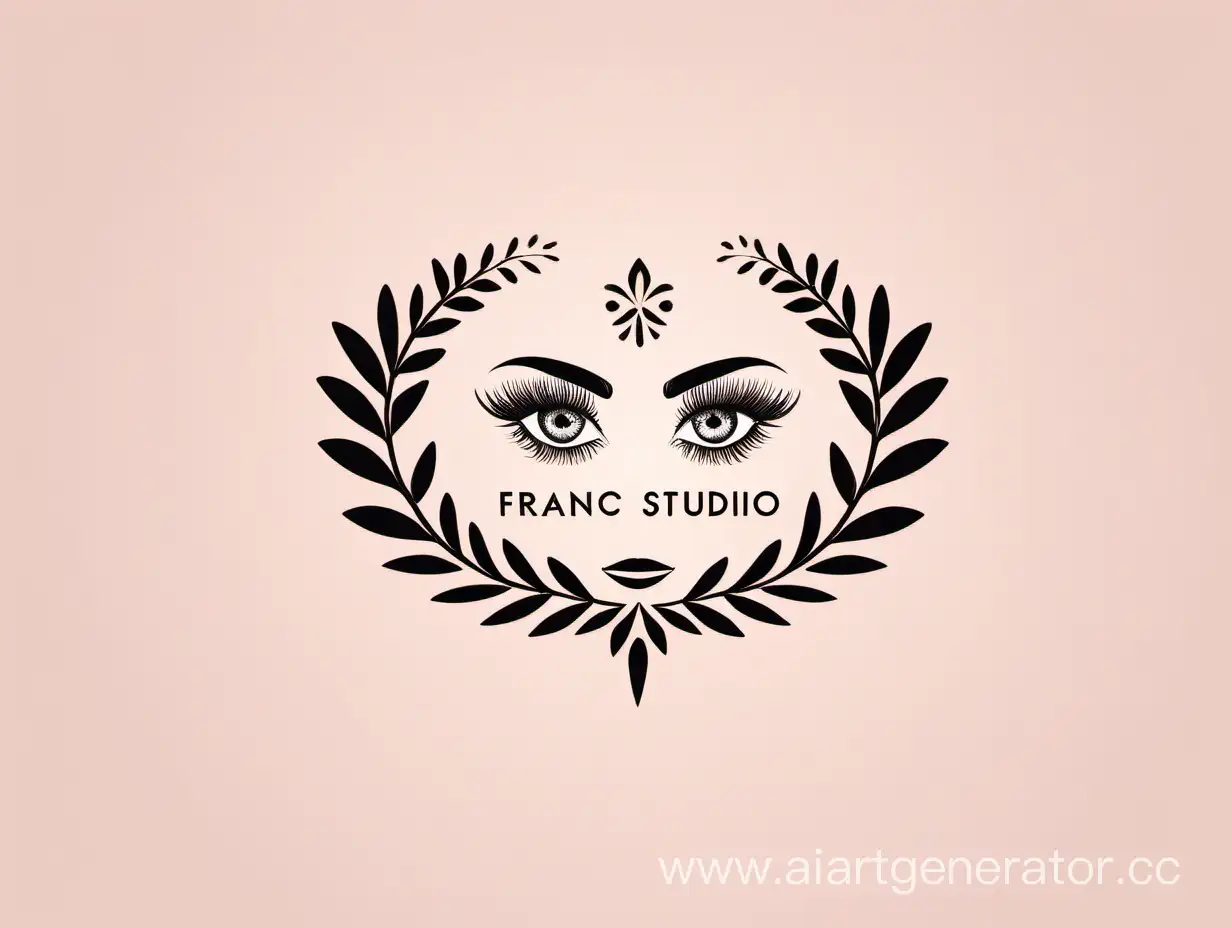 Логотип для студии наращивания ресниц. Franc studio