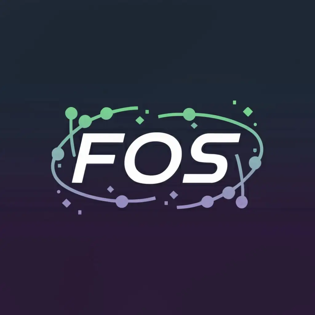 a logo design,with the text "FOS", main symbol:satellite,Moderate,be used in Technology industry,clear background