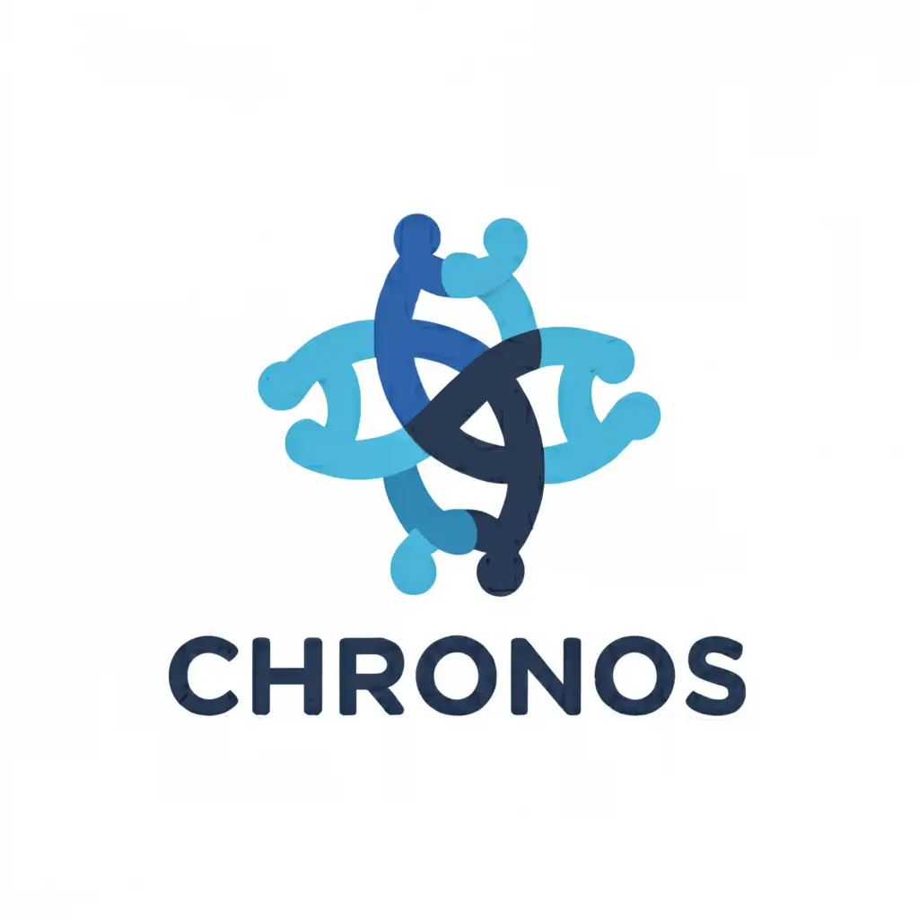 a logo design,with the text "Chronos", main symbol:people,complex,be used in Education industry,clear background