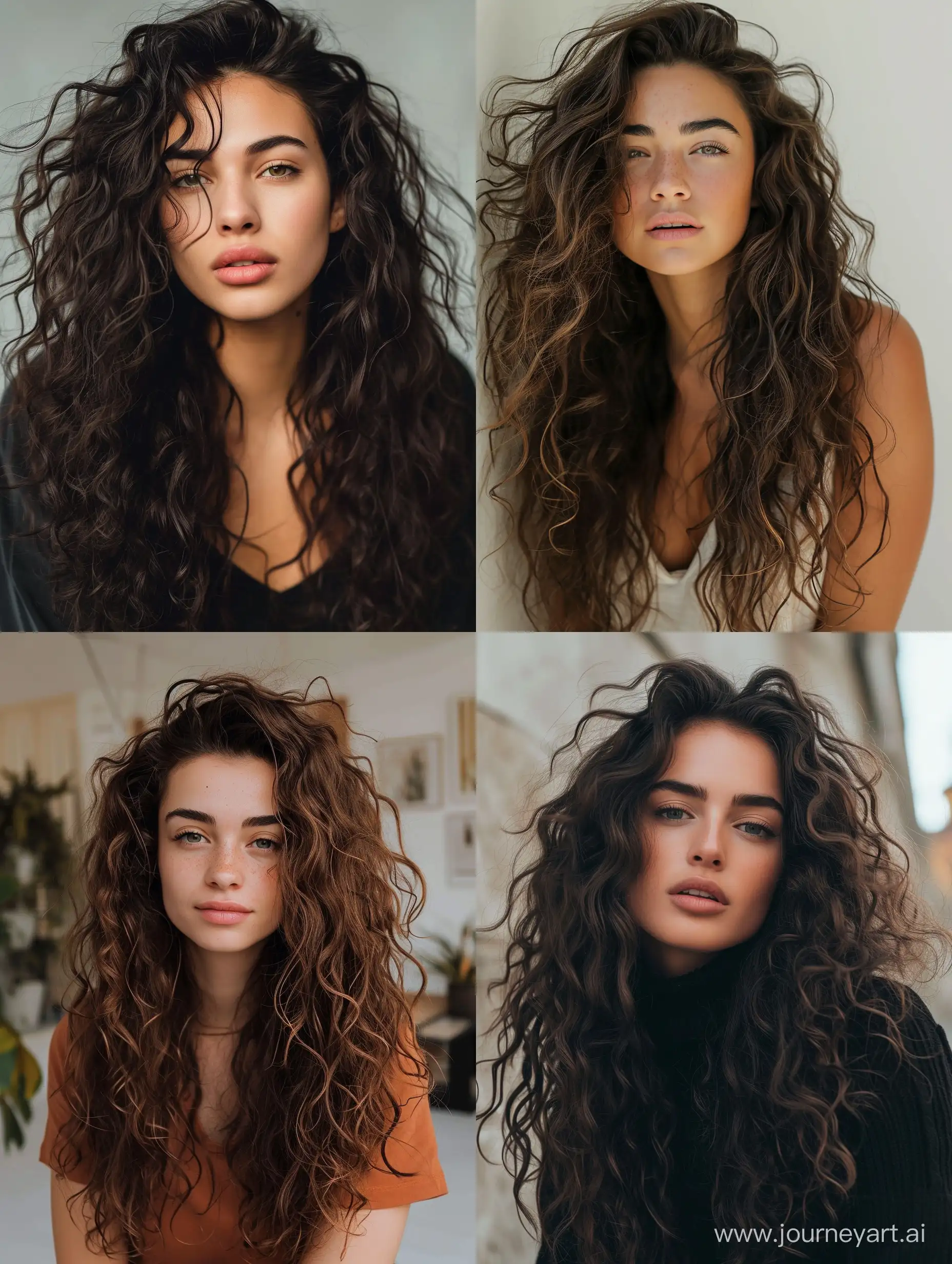 trendy long curly hairstyles for women 2024