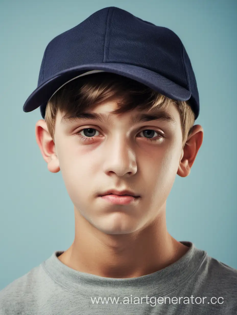 Молодой красивый парень подросток в кепке