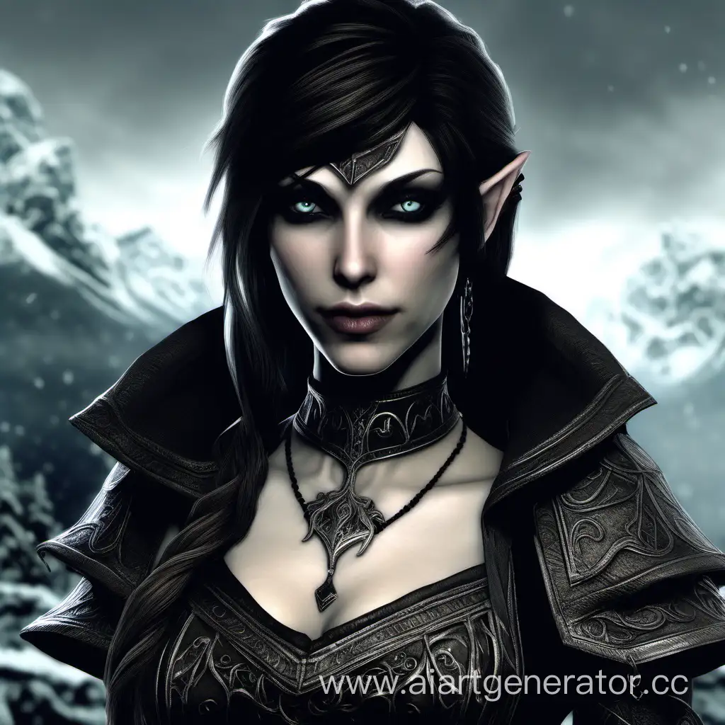 serana from skyrim ,in gothic style, she is the most beautiful girl in the kingdom 