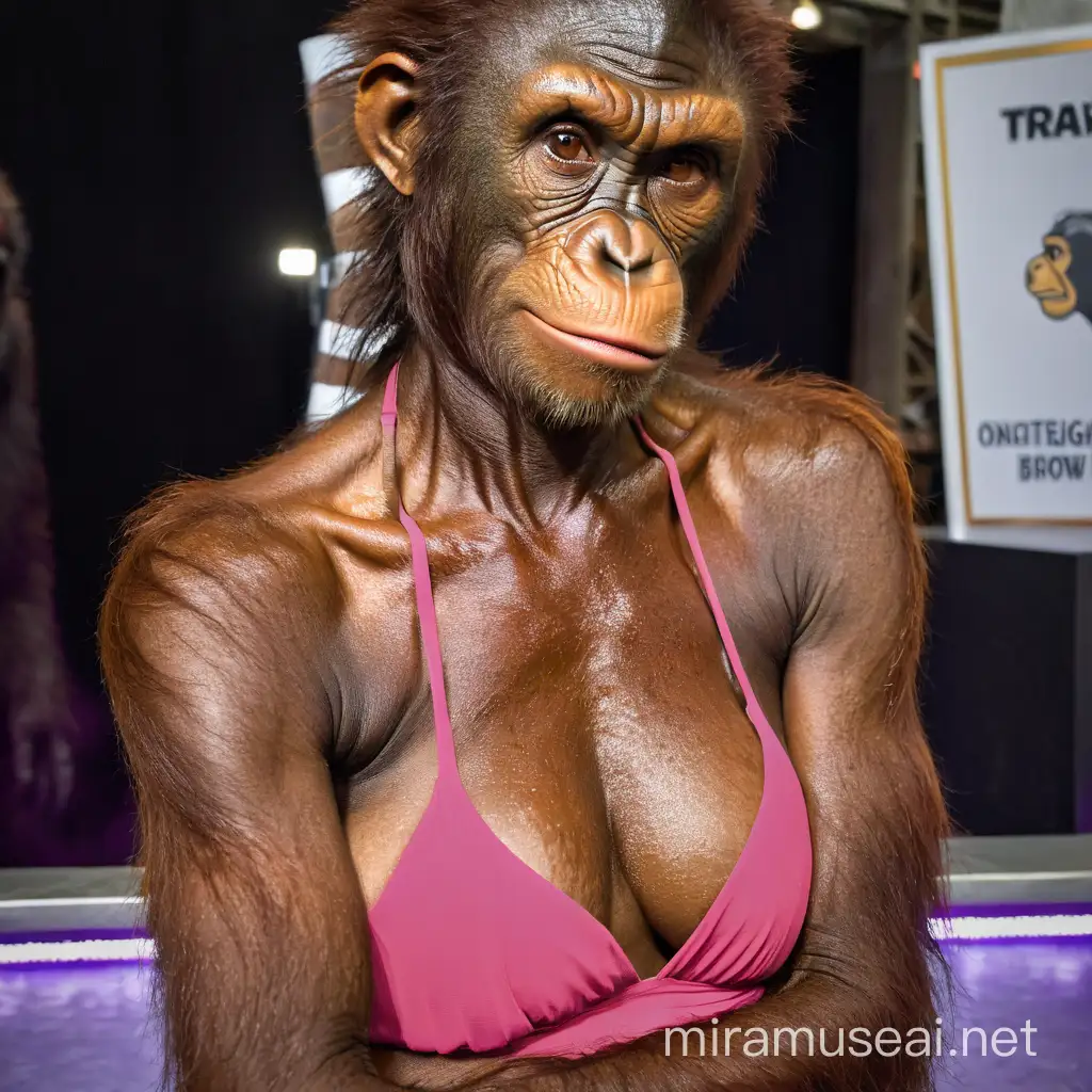 Transformation of a Very Hairy Woman into a Wereorangutan