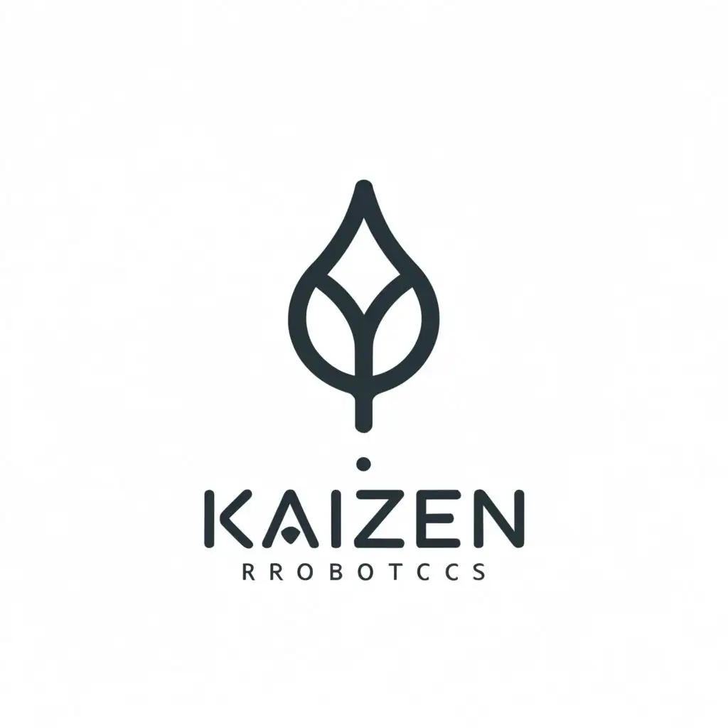 a logo design,with the text "Kaizen Robotics", main symbol:plant,Minimalistic,be used in Technology industry,clear background