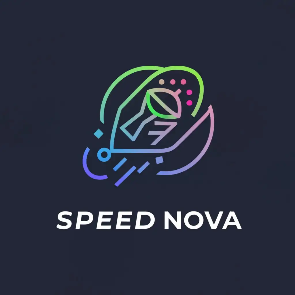a logo design,with the text "Speed Nova", main symbol:news,complex,be used in Internet industry,clear background