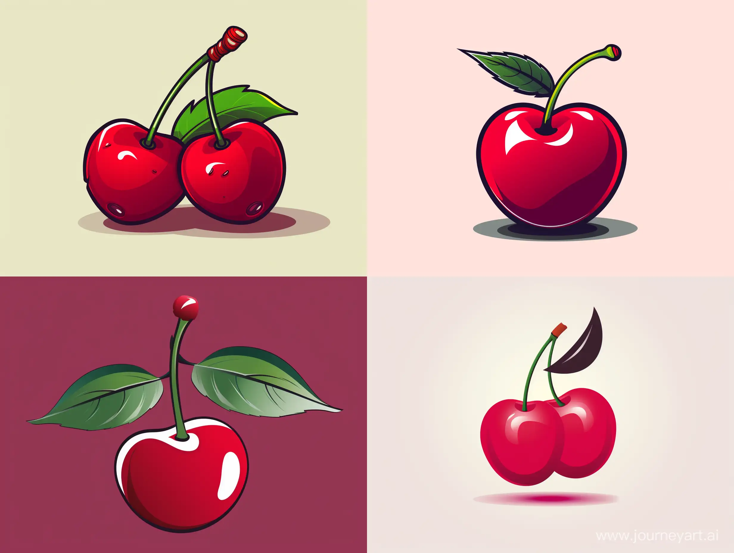 Vibrant-Cherry-Logo-Design-in-43-Aspect-Ratio-Artistic-Appeal-for-Brand-Identity