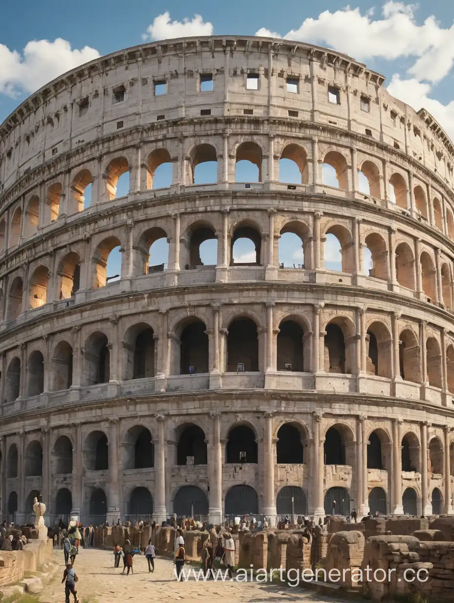 Historic-Colosseum-Logo-Illustration-Ancient-Roman-Amphitheater-Emblem