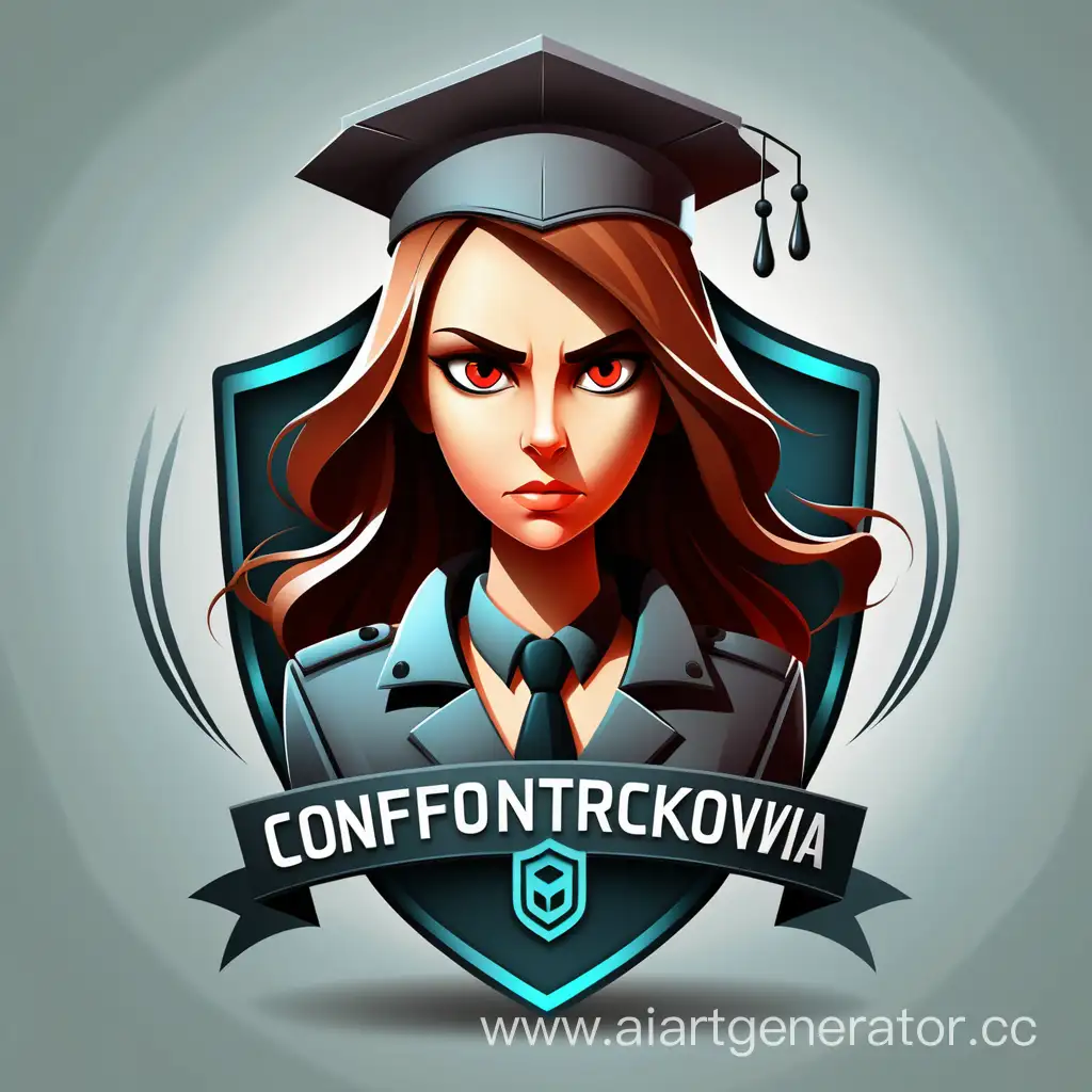 логотип для онлайн-курса "Противостояние виртуальным угрозам" красивый и привлекающий внимание с подписью "Kolesnikova"
