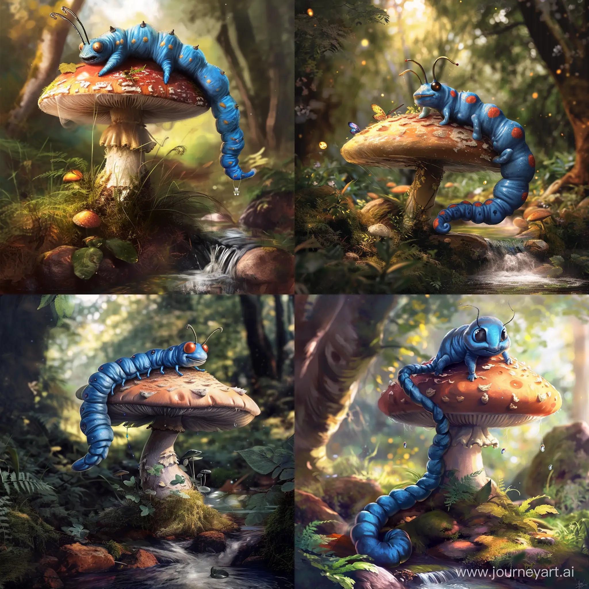 Blue-Caterpillar-on-Magical-Mushroom-Journey-of-Acceptance-Resolution-and-Love